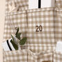 Personalised Beige Gingham Advent Calendar Embroidered, thumbnail 8 of 8