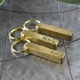 Personalised Gift, Bronze Bar Keyring Anniversary Birthday, thumbnail 4 of 11