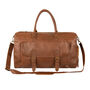 Brown Leather Overnight Bag With Shoe Compartment, thumbnail 2 of 11