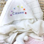 Pure Cashmere Rainbow Hooded Blanket, thumbnail 3 of 9
