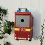Personalised Fire Engine Bird Box, thumbnail 8 of 10