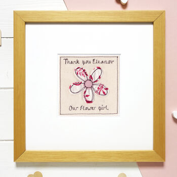 Personalised Embroidered Flower Picture Gift For Her, 9 of 12