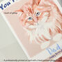 Personalised 'You're Purrfect' Cat Birthday Card, thumbnail 4 of 5