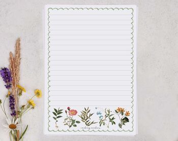 A5 Letter Writing Paper With Envelopes Gingham Florals, 4 of 6