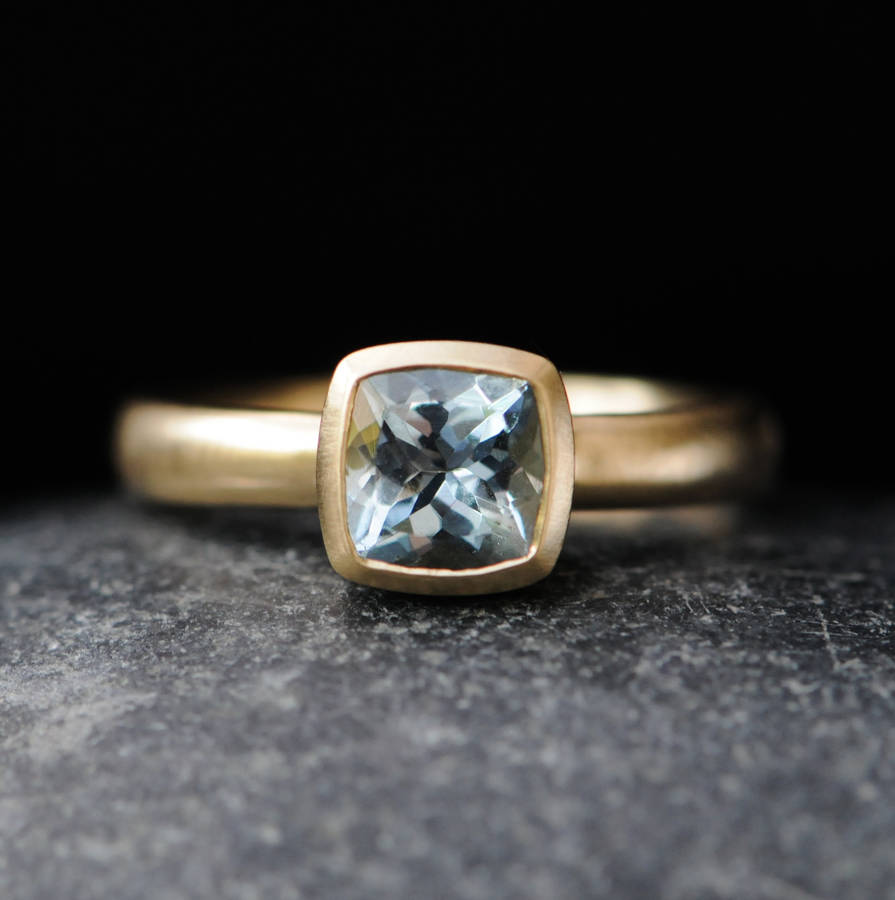 Cushion Cut Aquamarine Ring By William White | Notonthehighstreet.com