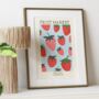 Strawberry Wall Art Fruit Market Print, thumbnail 4 of 4