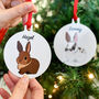 Personalised Rabbit Christmas Tree Decoration, thumbnail 5 of 6