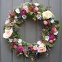 Summer Wedding Rosey Posy Decorative Wreath, thumbnail 1 of 8