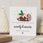 Personalised Cute Christmas Card For Aunty And Uncle, thumbnail 1 of 7