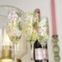 Personalised Hand Painted Champagne Flute – Bridesmaid Gift With Wedding Bouquet And Name, thumbnail 7 of 9