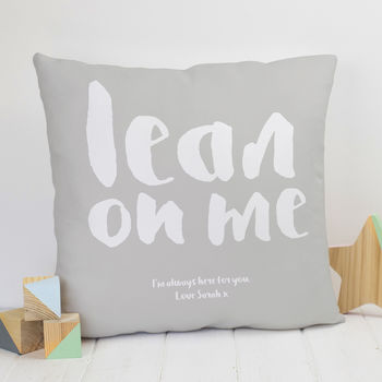 'Lean On Me' Personalised Cushion, 5 of 8