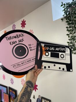 Throwback Emo Upcycled CD Style 12' Lp Record Decor, 7 of 7