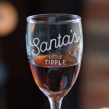 'Santa's Little Tipple' Sherry Glass, 2 of 4