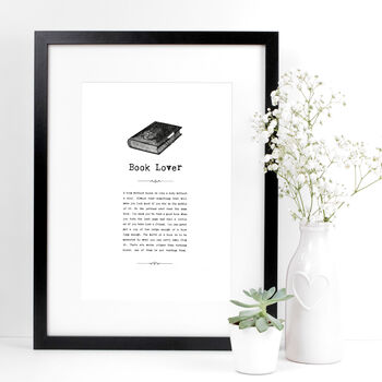 Book Lover Gift, Print With Bookish Quotes, 2 of 8