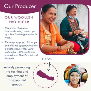 Fair Trade Hand Knitted Nepalese Woollen Slipper Socks, 12 of 12