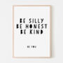 Be Honest Quote Print, thumbnail 4 of 4