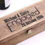 Personalised Wooden Carved Engagement Wine Box, thumbnail 3 of 3