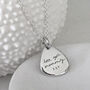 Personalised Handwritten Message Silver Necklace, thumbnail 1 of 3