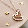 Personalised Silver And 9ct Gold Family Heart Necklace, thumbnail 5 of 10