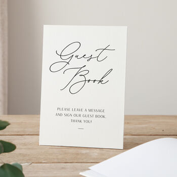 Modern Elegance Personalised Names Wedding Guest Book, 3 of 3