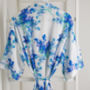 Personalised Luxury Blue Watercolour Dressing Gown, thumbnail 3 of 7