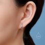 Sterling Silver Foil Effect Hoop Earrings, thumbnail 6 of 9