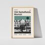 Old Spitalfields Market Mid Century Style Print, thumbnail 1 of 9