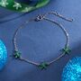 Sterling Silver Tiny Cz Flower Bracelet, thumbnail 3 of 12