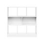 Eight Compartments White Wooden Bookcase Bookshelf, thumbnail 3 of 7