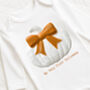 Personalised My Very First Halloween Pumpkin Baby Vest, thumbnail 2 of 2