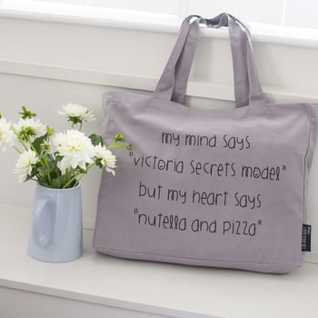 'Victoria Secrets Model Or Nutella?' Tote Bag, 2 of 3