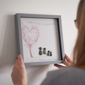 Personalised Love Tree Family Pebble Picture, 3 of 6