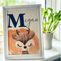 Personalised Deer Name Nursery Print, thumbnail 1 of 3