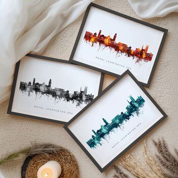 Royal Leamington Spa Skyline Cityscape Art Print, 9 of 12