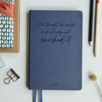 Personalised She Smashed It Luxury Notebook, 9 of 11