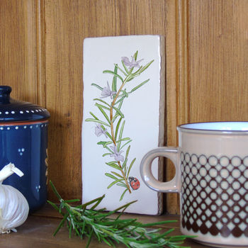 Rosemary And Ladybird Ceramic Wall Art Tile, 4 of 7