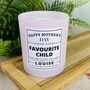 Personalised Mothers Day Favourite Child Candle, thumbnail 4 of 12