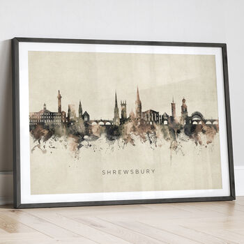 Shrewsbury City Skyline Art Print, 12 of 12