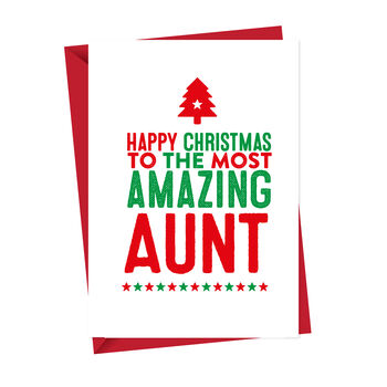 Amazing Aunty, Aunt, Auntie Christmas Card, 3 of 3