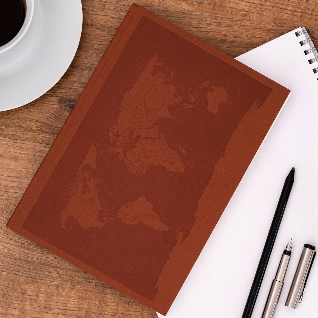  world  map  journal  by trouvaille global 