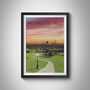 Primrose Hill London Skyline Travel Poster Art Print, thumbnail 1 of 8