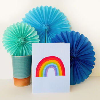 Mini Blue Rainbow Card, 2 of 5