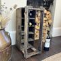 Vintage Industrial Wooden Wine Bottle Crate Rack, thumbnail 3 of 9