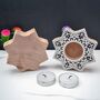 Wooden Star Tea Light Candle Holder, Set Of Two, thumbnail 4 of 4