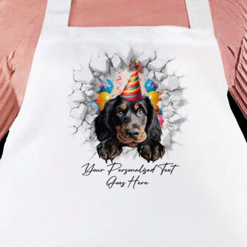 Personalised Gordon Setter Birthday Break Through Dog, 3 of 8