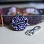 Dark Purple Leopard Print Personalised Pet ID Tag, thumbnail 2 of 5