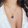 18k Gold Vermeil Plated Azurite And Malachite Necklace, thumbnail 2 of 8