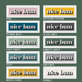 Nice Bum Framed Typography Print, 11 of 11