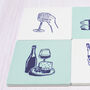 Wine, Cheese And Coffee Ceramic Coasters, thumbnail 3 of 5