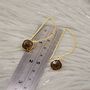 Smoky Quartz Gold Plated Sterling Silver Earrings, thumbnail 7 of 8